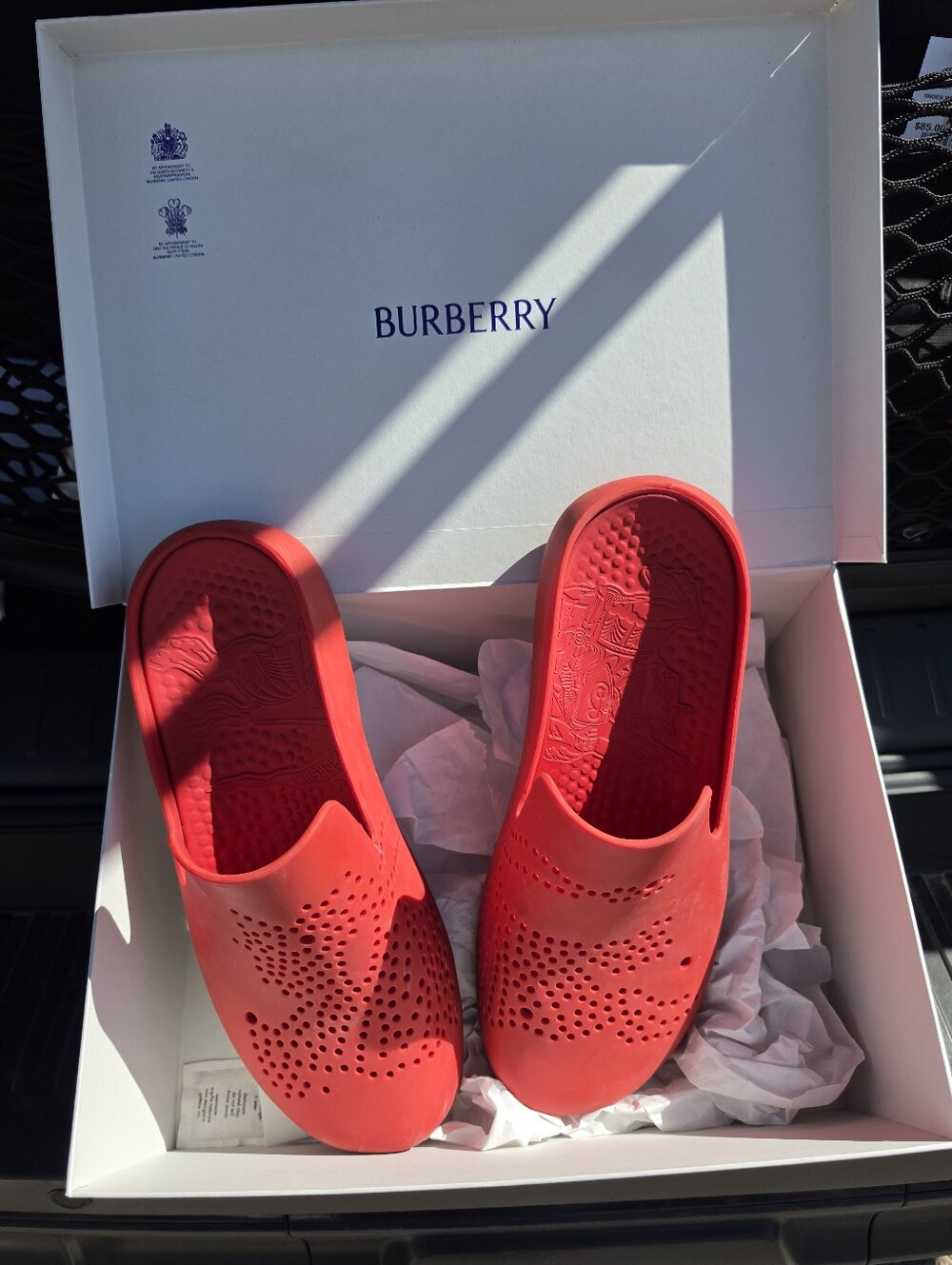 Burberry Men's Stingray Clogs Red 13 US / 46 EU